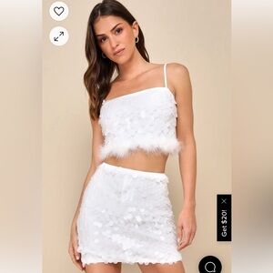 Lulus sequin two piece mini set